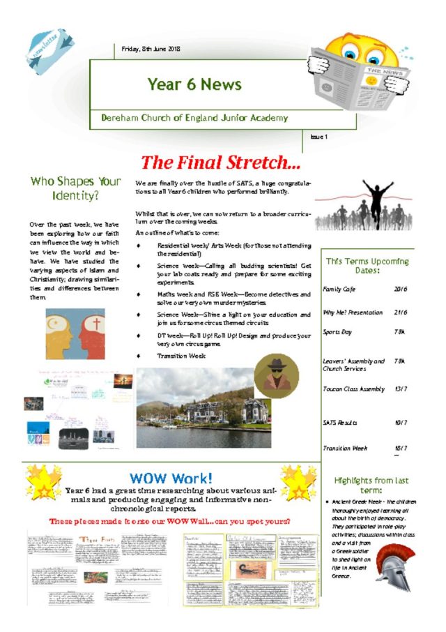 thumbnail of Yr 6 Newsletter 11.06.18