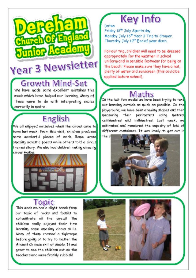 thumbnail of Year 3 Newsletter week commencing 19.07.18