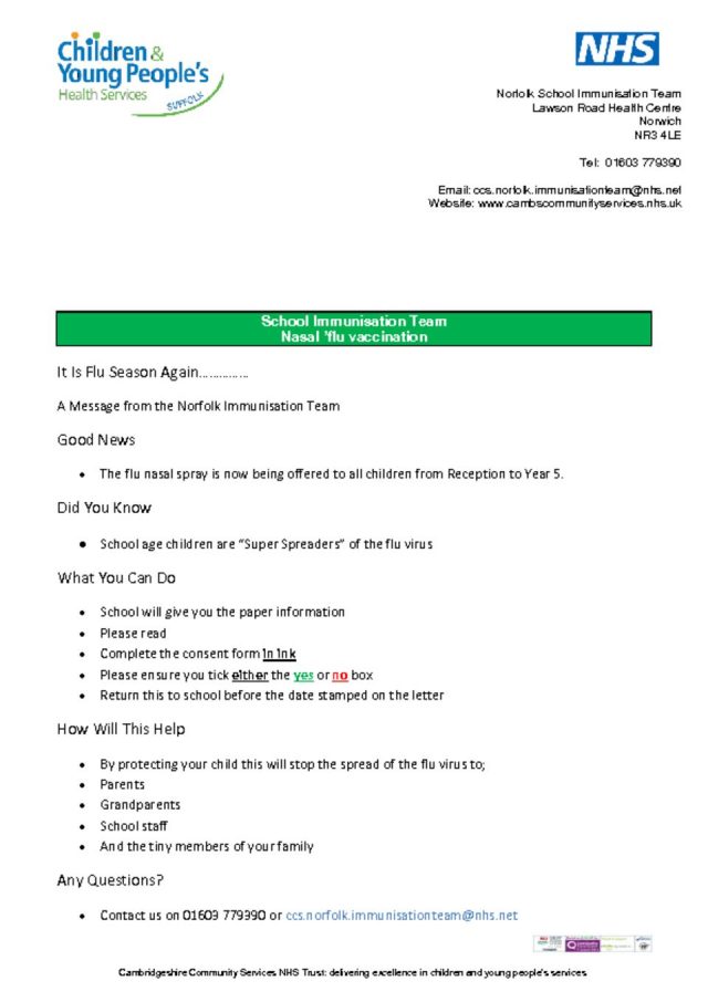 thumbnail of Flu Letter