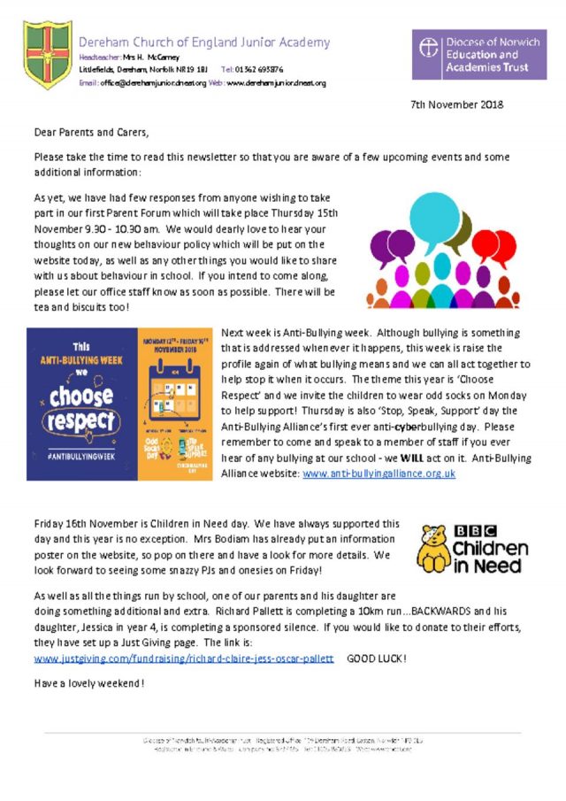 thumbnail of Additional Newsletter – 9.11.18