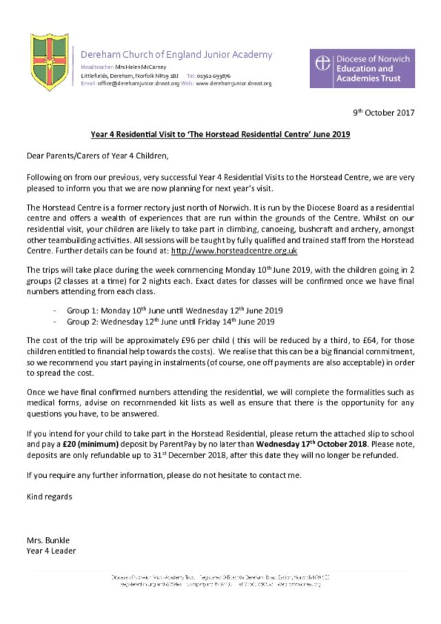 thumbnail of First Horstead letter October 2018