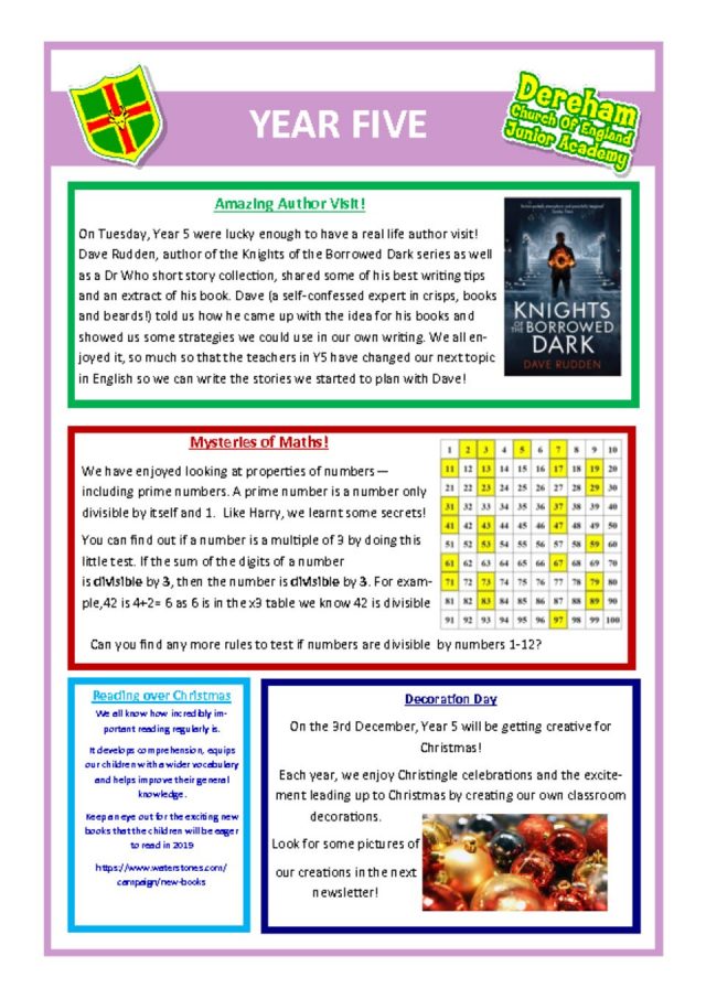 thumbnail of Year 5 Newsletter 26.11.18