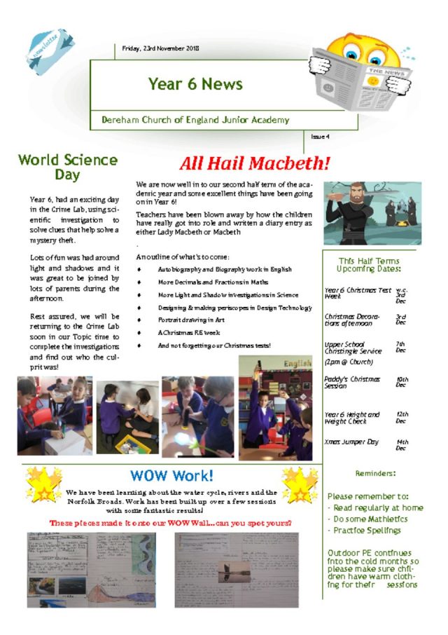 thumbnail of Year 6 Newsletter 26.11.18