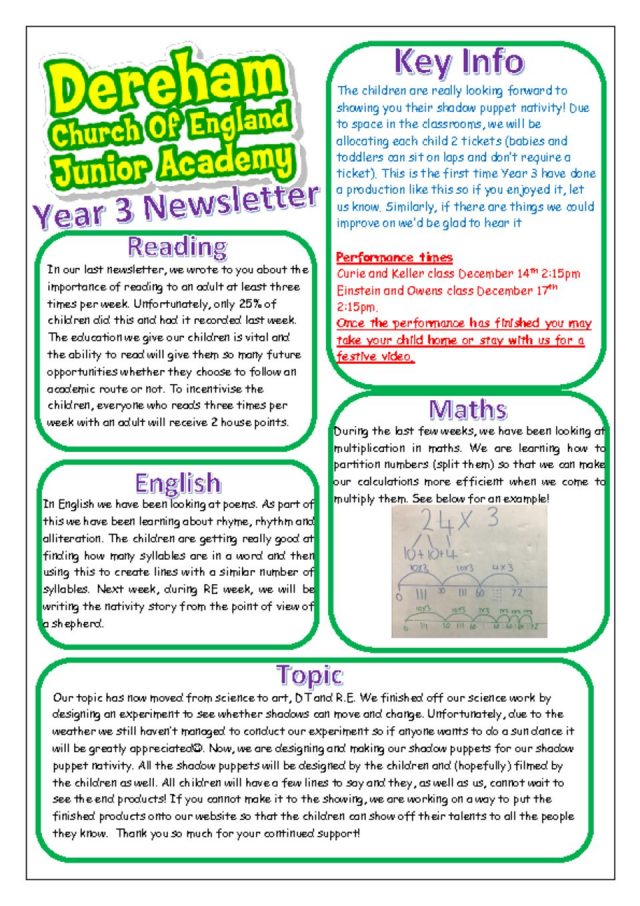 thumbnail of Yr 3 Newsletter