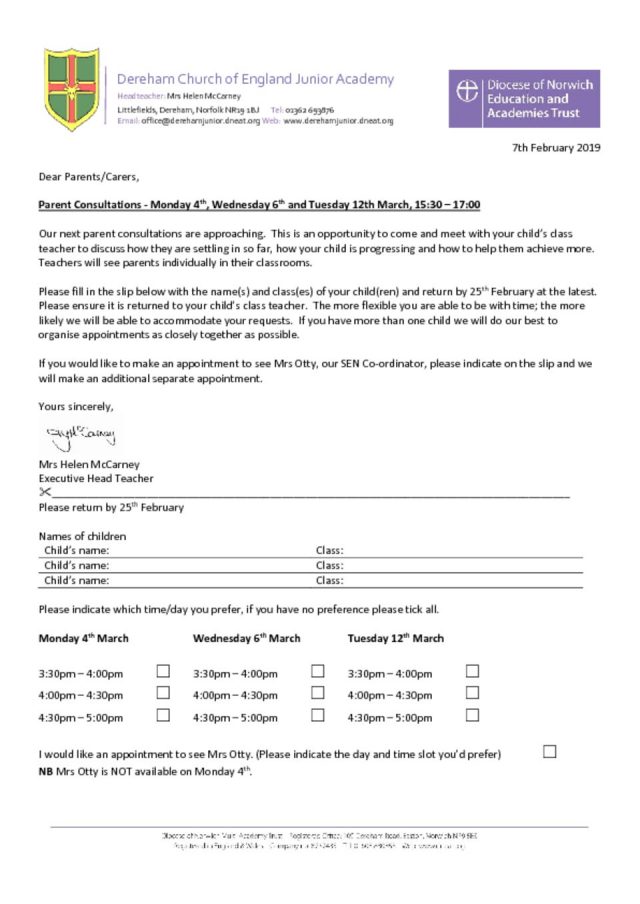 thumbnail of Parents Consultations Ltr March 19