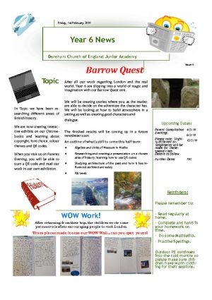 thumbnail of Year 6 Newsletter 04.02.19