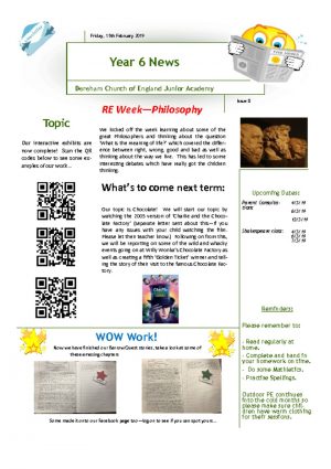 thumbnail of Year 6 Newsletter