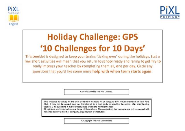 thumbnail of GPS 10-4-10 Easter Holiday Challenge – Questions