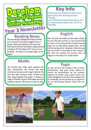 thumbnail of Yr 3 Newsletter