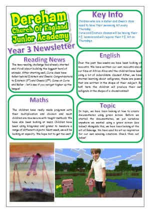 thumbnail of Yr 3 Newsletter