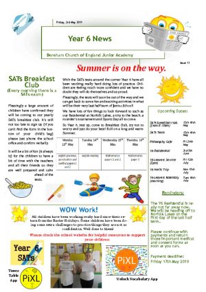 thumbnail of Yr 6 Newsletter 07.05.19