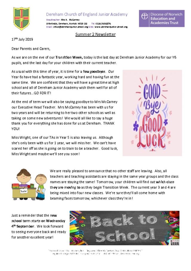 thumbnail of Half Term newsletter – 17.7.19 (1)