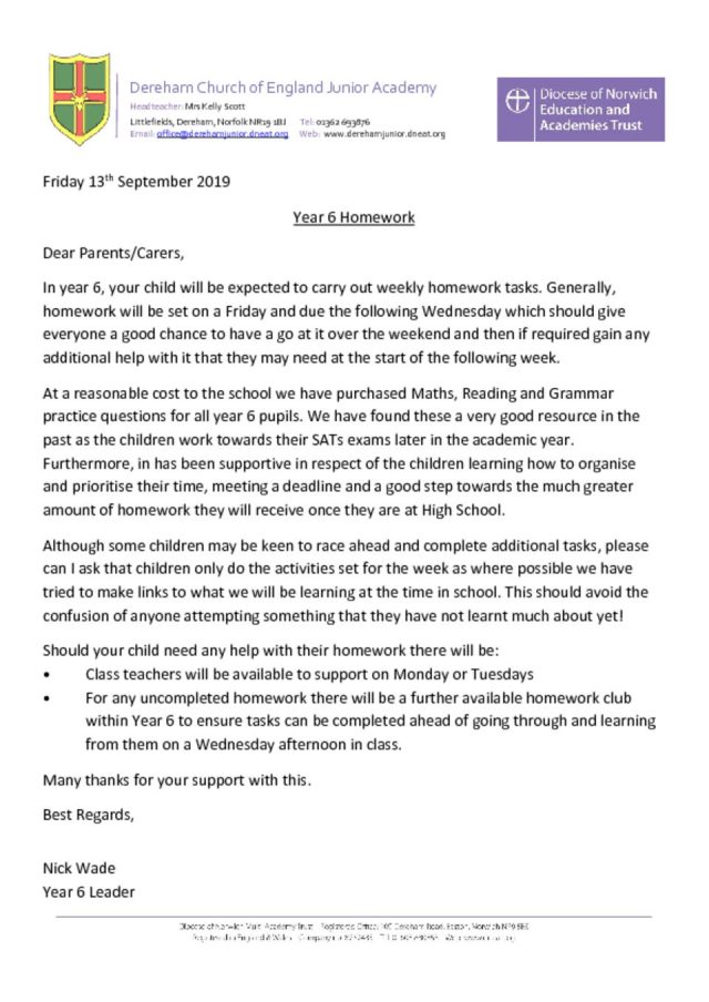 thumbnail of Homework Letter Sept 2019