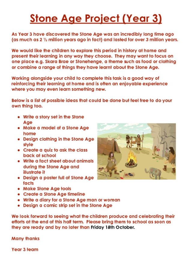 thumbnail of Stone Age homework Project Yr 3