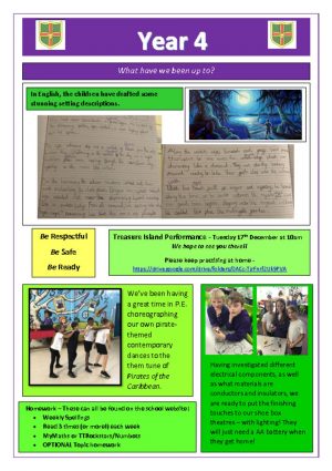 thumbnail of Year 4 Newsletter