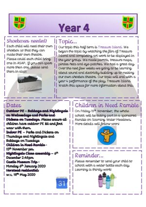 thumbnail of Year 4 Newsletter