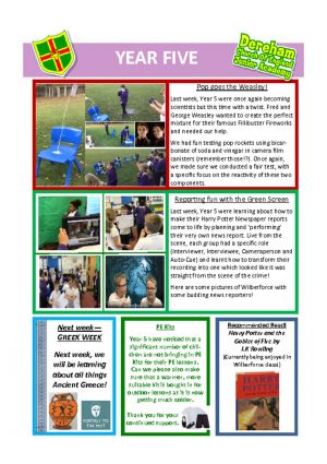 thumbnail of Year 5 Newsletter