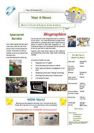 thumbnail of Year 6 Newsletter