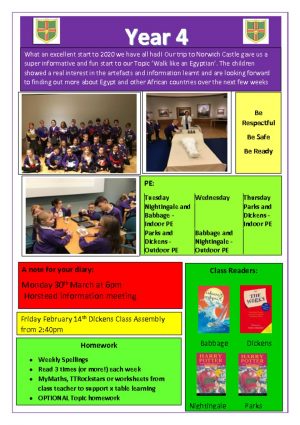 thumbnail of Year 4 Newsletter