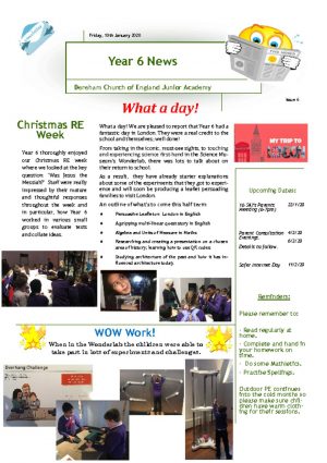 thumbnail of Year 6 Newsletter 10.01.20