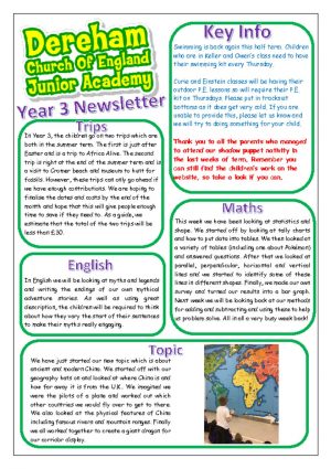 thumbnail of Yr 3 Newsletter